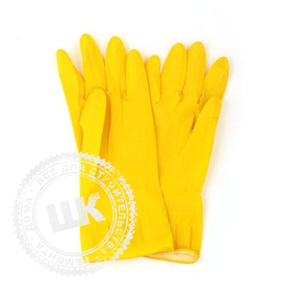 Перчатки резиновые VETTA желтые, размер  S