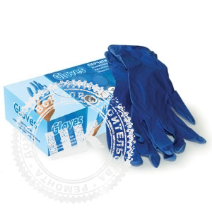 Перчатки резиновые Gloves, размер XL, синие