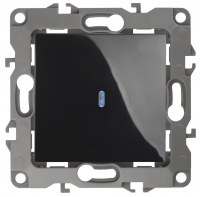 Открыть страницу товара Выключатель ЭРА 12-1102-06 одноклавишный, скрытой установки, с подсветкой, черный