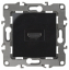 Розетка ЭРА 12-3114-06 HDMI скрытой установки, черная