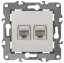 Розетка ЭРА 12-3108-01 2*RJ45 компьютерная, скрытой установки, белая