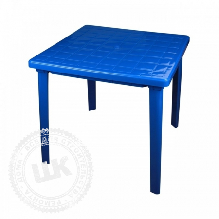 Стол квадратный 800*800 мм. синий