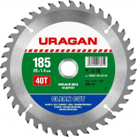 Открыть страницу товара Диск пильный URAGAN Clean cut 185*20 мм. 40Т