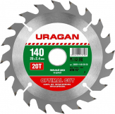 Диск пильный "URAGAN" Optimal cut 140*20 мм. 20Т