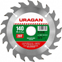 Открыть страницу товара Диск пильный URAGAN Optimal cut 140*20 мм. 20Т