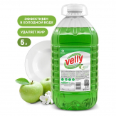 Средство для мытья посуды GRASS "Velly" light 5 л. зеленое яблоко
