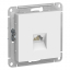 Розетка компьютерная Schneider AtlasDesign RJ45 белая.