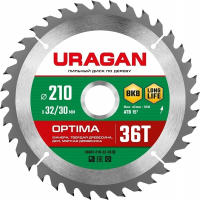 Открыть страницу товара Диск пильный URAGAN Optima 210*32/30 мм. 36Т