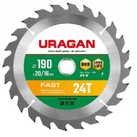 Открыть страницу товара Диск пильный URAGAN Fast 190*20/16 24Т.