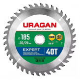 Диск пильный URAGAN Expert 185*30/20 40Т
