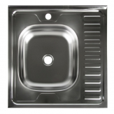 Открыть страницу товара Мойка кухонная Владикс V-403L из нержавеющей стали, 60*60 мм. квадратная, чаша слева, без сифона