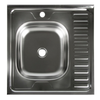 Открыть страницу товара Мойка кухонная Владикс V-403L из нержавеющей стали, 60*60 см. квадратная, чаша слева, без сифона