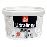 Открыть страницу товара Краска Ultralines ВД-АК интерьерная для стен и потолков, белая 13 кг.