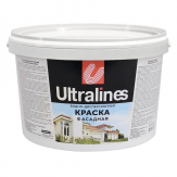 Открыть страницу товара Краска Ultralines ВД-АК фасадная белая 13 кг.