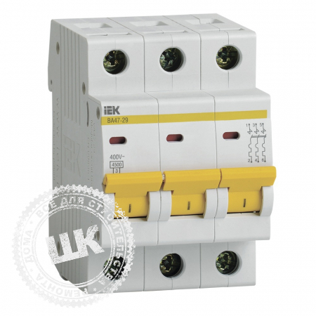 Автоматический выключатель IEK 3Р 25 А. тип С