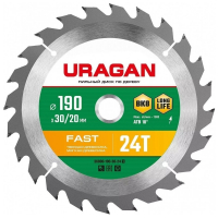 Открыть страницу товара Диск пильный URAGAN Fast 190*30/20 мм. 24Т