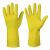 Перчатки латексные Gloves хозяйственные с хлопковым напылением М желтые