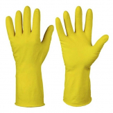 Открыть страницу товара Перчатки латексные Gloves хозяйственные с хлопковым напылением ХL желтые