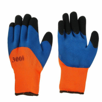Открыть страницу товара Перчатки утепленные оранжевые облив синий и черный 300#