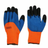 Перчатки утепленные оранжево-синие с чер. пальцами №0
