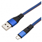 Открыть страницу товара Кабель REXANT USB-micro USB 1 м. синяя джинсовая оплетка