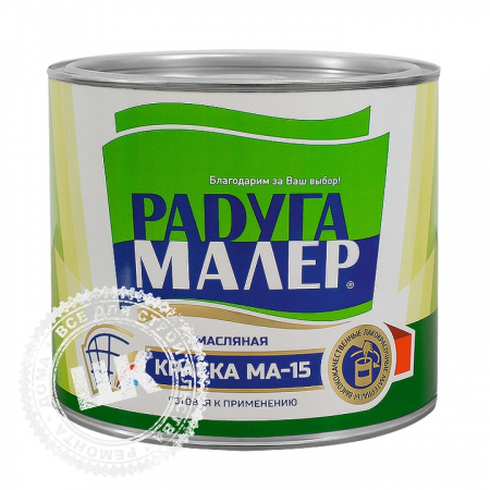 Краска РадугаMaler МА-15 масляная 1.9 кг. ярко-зеленая