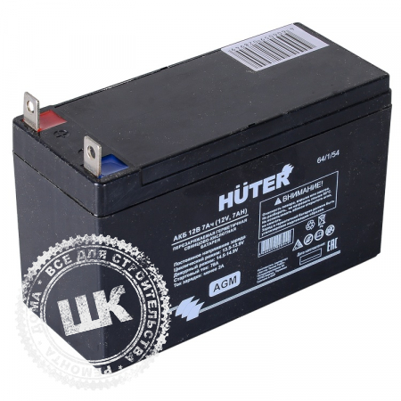 Аккумулятор Huter для электрогенераторов 12В. 7Ач.