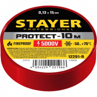 Открыть страницу товара Изолента STAYER PROTECT-10 ПВХ 15 мм.*10 м. красная