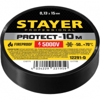 Открыть страницу товара Изолента STAYER PROTECT-10 ПВХ 15 мм.*10 м. черная