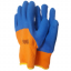Перчатки утепленные оранжевые облив синий