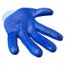 Перчатки нейлоновые белые с синим обливом №2