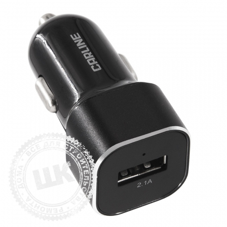 Зарядное устройство CARLINE USB порт 12-24 V. 2.1A