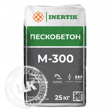 Цементно-песчаная смесь INERTIK М300 25 кг.