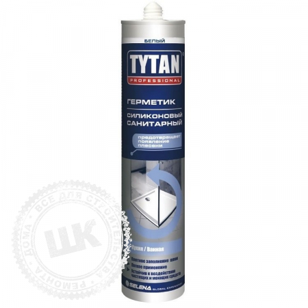 Герметик Tytan Professional силиконовый санитарный белый 280 мл.