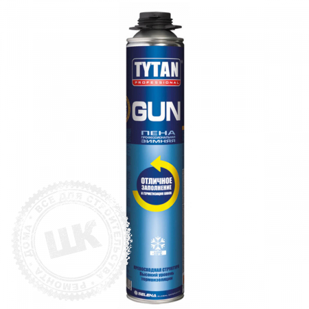 Пена профессиональная Tytan Professional GUN, 750 мл. зимняя