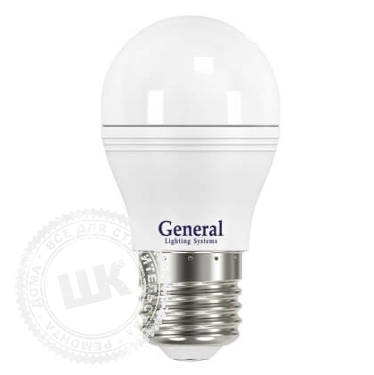 Лампа светодиодная GLDEN-G45F-7-230-E27-4500