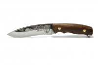 Открыть страницу товара Нож  ВОЛК сталь 65x13, деревянная рукоять